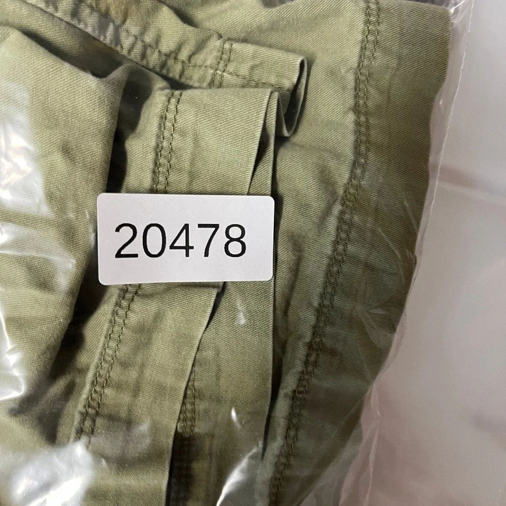 Quiksilver Chino Shorts Mens 34 Green Flat Front Cotton Twill Casual Outdoor